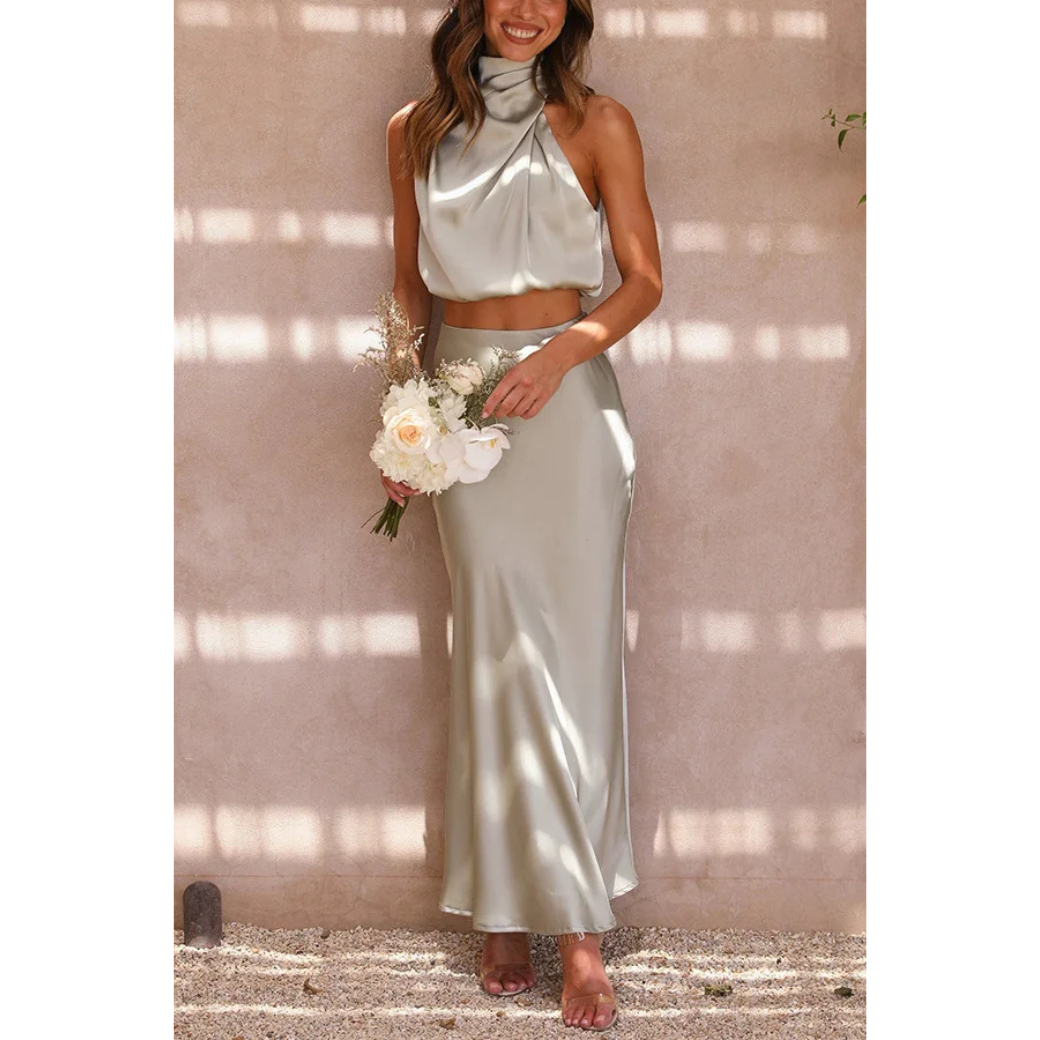 Robe de cérémonie mariage femme – Maxi chic fluide élégante pour invitée