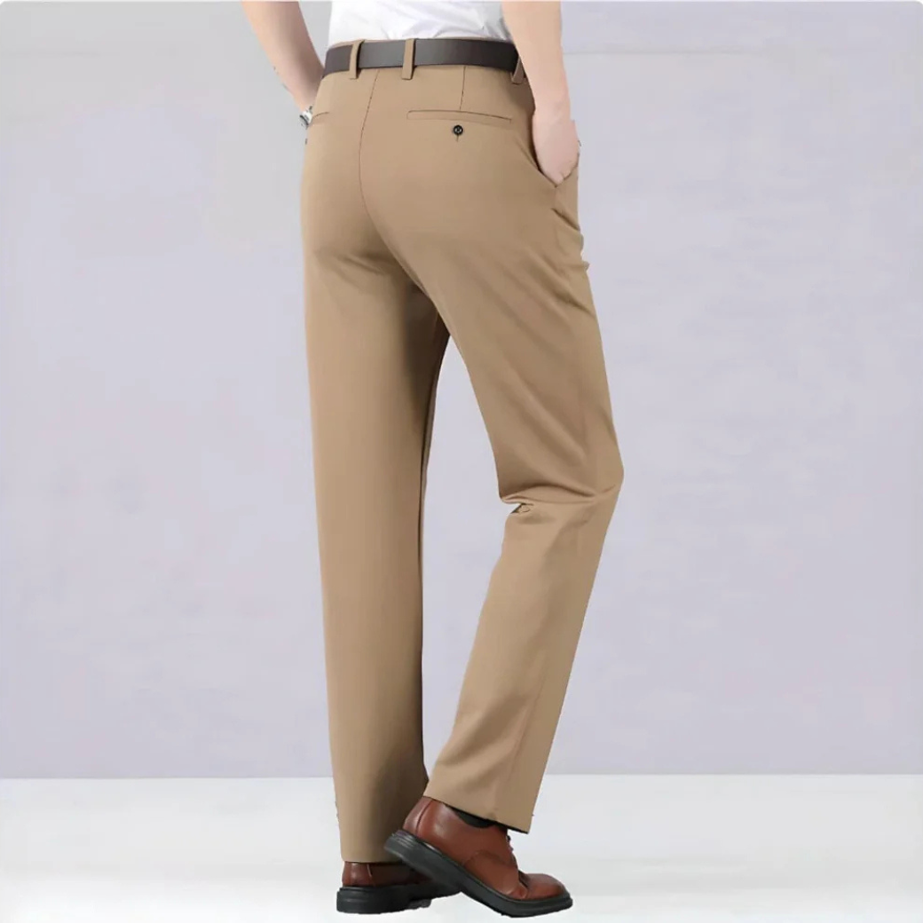 Pantalon élégant homme – Pantalon confortable en tissu premium pour occasions formelles