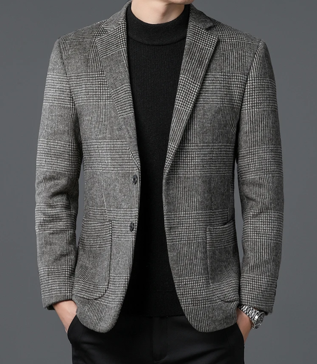 Blazer classique homme – Veste élégante en tissu premium pour occasions formelles