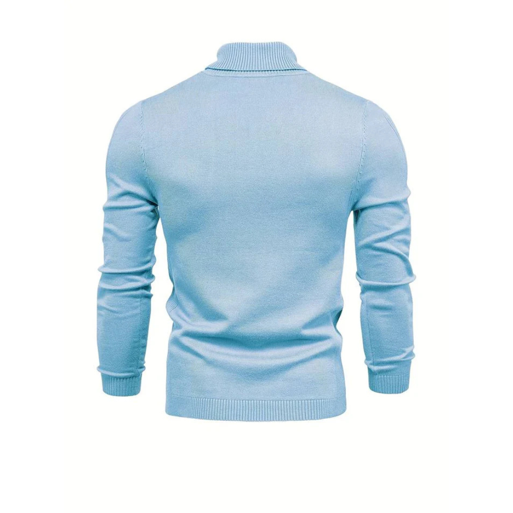 Pull col roulé homme – Pull chaud en laine pour hiver élégant