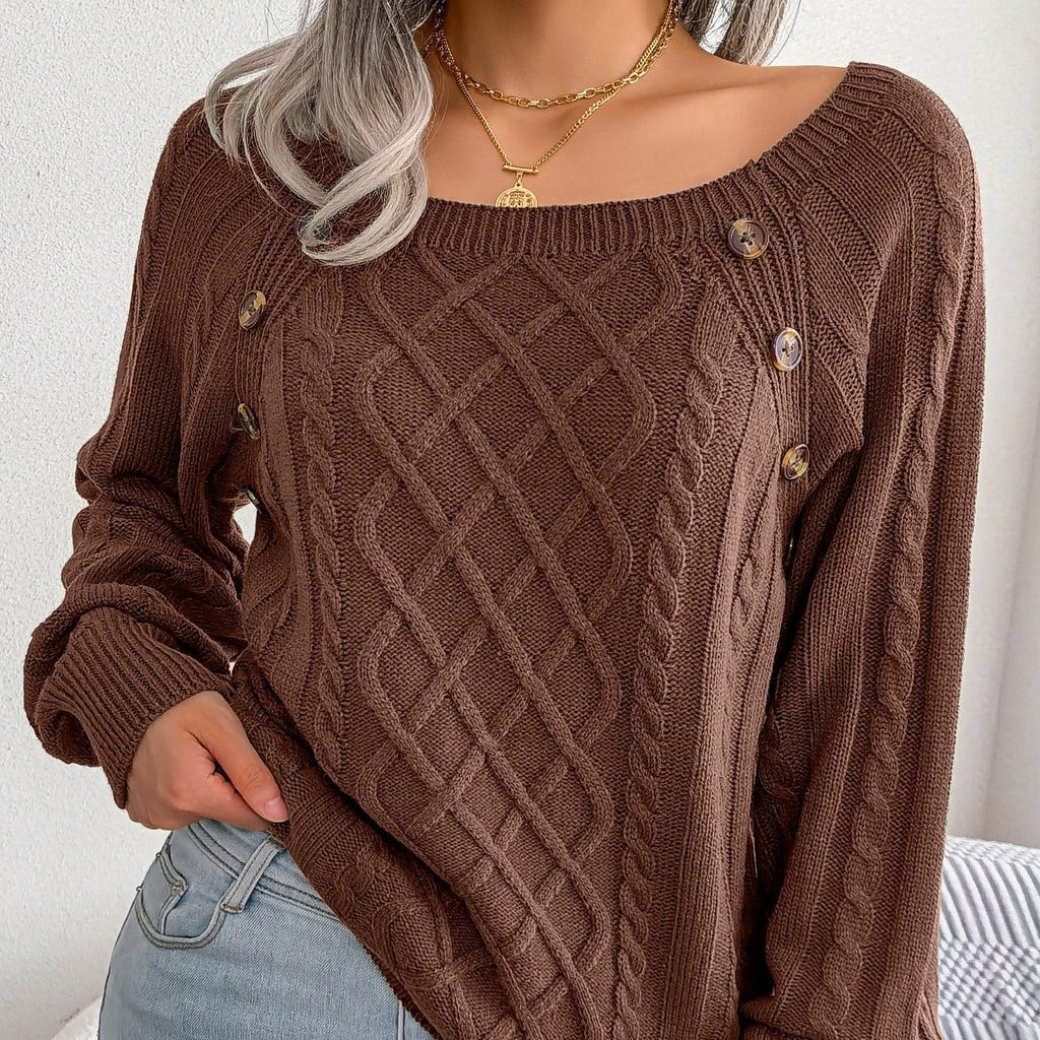 Pull chaud femme – Pull douillet en laine pour hiver élégant