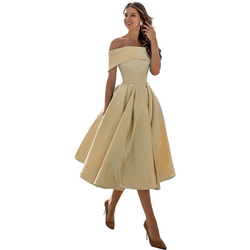 Robe de soirée femme – Robe midi chic élégante pour cérémonie et événements