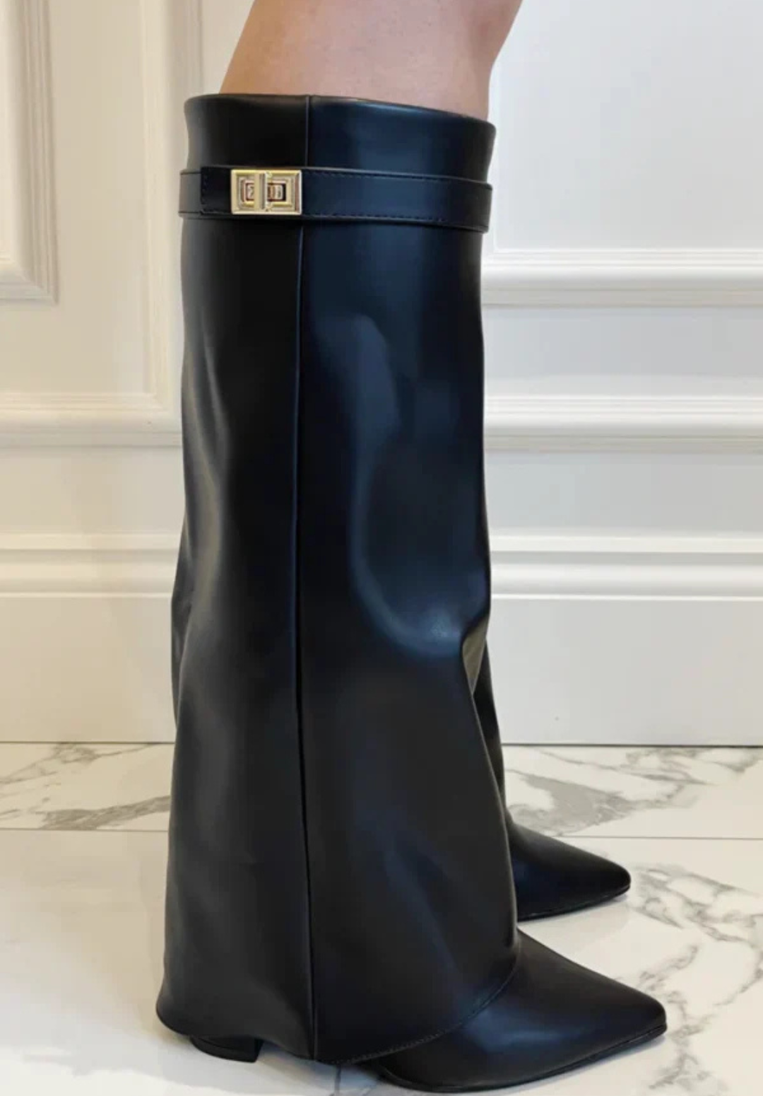 Bottes tendance femme – Bottes confortables en cuir pour automne hiver