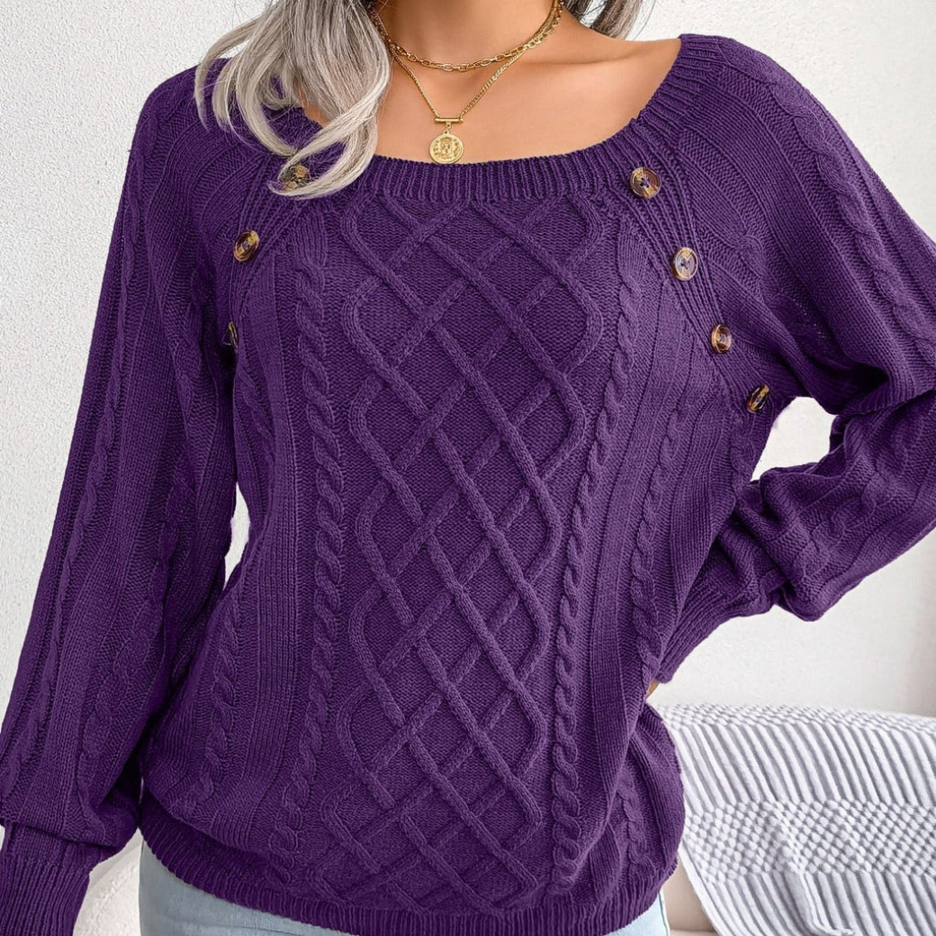 Pull chaud femme – Pull douillet en laine pour hiver élégant